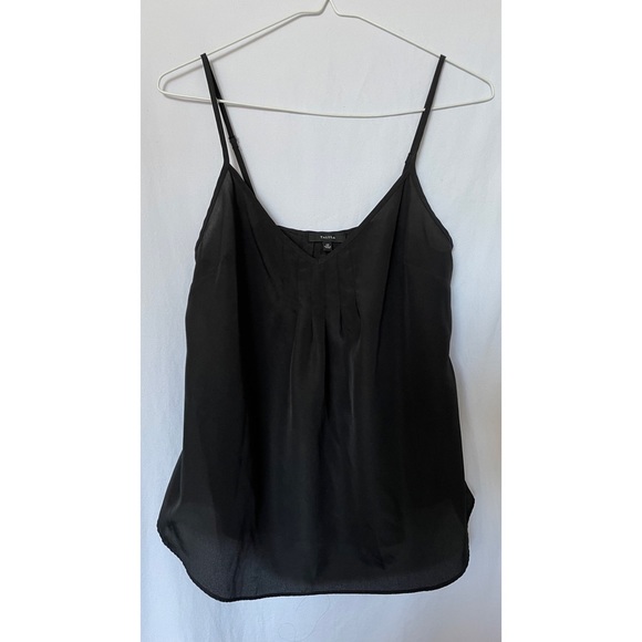 BLACK PLEATED TANK TOP - Picture 2 of 3